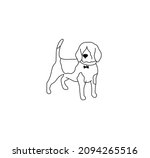 vector isolated beagle dog... | Shutterstock .eps vector #2094265516