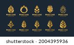 set pine cone luxury elegant... | Shutterstock .eps vector #2004395936