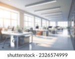 Blurred background of a modern office space. Blurred office backdrop.