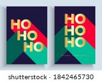 set of luxury christmas cards   ... | Shutterstock .eps vector #1842465730