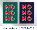 christmas cards. set of... | Shutterstock .eps vector #1855344616