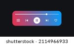 music streaming widget... | Shutterstock .eps vector #2114966933