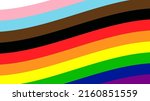 pride flag wave background.... | Shutterstock .eps vector #2160851559
