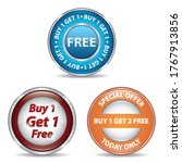 collection of buy one get one... | Shutterstock . vector #1767913856