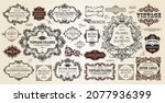 classic borders and labels... | Shutterstock .eps vector #2077936399