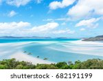 Whitehaven Beach is stretch along Whitsunday Island, Australia.