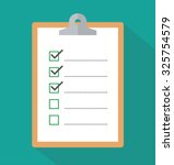 clipboard with checklist icon... | Shutterstock .eps vector #325754579