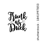 frunk as duck  text. hand drawn ... | Shutterstock .eps vector #1841997853