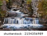 Small photo of The Bracklinn Falls are a series of waterfalls north-east of Callander, Scotland, UK on the course of the Keltie Water, where the river crosses the Highland Boundary Fault.