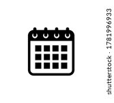 calendar icon vector. schedule  ... | Shutterstock .eps vector #1781996933