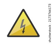 sign of attention high voltage .... | Shutterstock .eps vector #2173766173