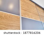 wooden wardrobe door panels... | Shutterstock . vector #1877816206