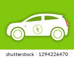 electric car logo. eco vehicles ... | Shutterstock .eps vector #1294226470