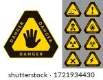 warning and danger. triangular... | Shutterstock .eps vector #1721934430