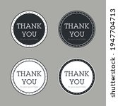 thank you card. thanks sticker. ... | Shutterstock .eps vector #1947704713