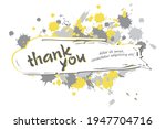 thank you card. thanks sticker. ... | Shutterstock .eps vector #1947704716