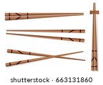 chopsticks. set accessories for ... | Shutterstock .eps vector #663131860