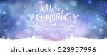 merry christmas and new year... | Shutterstock .eps vector #523957996