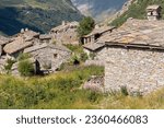 Small photo of The hamlet of Ecot, located at an altitude of 2000 m, represents a treasure of mountain authenticity. With its old stones and slate roofs it is a cultural and architectural heritage
