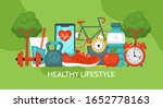 healthy lifestyle concept.... | Shutterstock .eps vector #1652778163