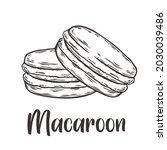 Vector Of Macaroon Hand Drawn...