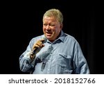 Small photo of Raleigh. NC USA 07 30 21 William Shatner at Galaxy Con convention. Best known for his portrayal of Captain James T. Kirk of the USS Enterprise in the Star Trek franchise.