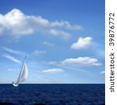 Sailing Boat On The Sea And...