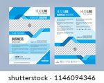 blue and white business... | Shutterstock .eps vector #1146094346