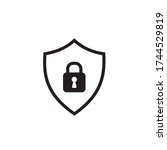 security vector icon  shield ... | Shutterstock .eps vector #1744529819