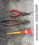 Small photo of Tools used by craftsmen. pliers or nippers