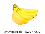 bunch fresh bananas baby  mini  ... | Shutterstock . vector #419877370