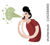 man smelly burping  | Shutterstock .eps vector #1142336003