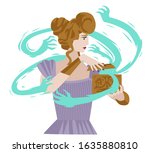 mythology pandora opening a box | Shutterstock .eps vector #1635880810