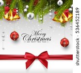 christmas decoration with fir... | Shutterstock . vector #536452189