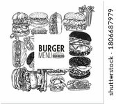 Vector Illustration Of Burgers  ...