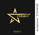 gold star logo vector in... | Shutterstock .eps vector #572140339