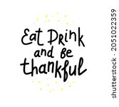 hand drawn happy thanksgiving... | Shutterstock .eps vector #2051022359