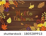 autumn style autumn leaves and... | Shutterstock .eps vector #1805289913