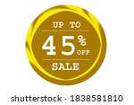 up to 45  off sale gold color... | Shutterstock .eps vector #1838581810