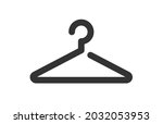 clothes hanger hook icon symbol ... | Shutterstock .eps vector #2032053953