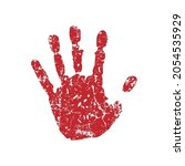 human hand print icon symbol.... | Shutterstock .eps vector #2054535929