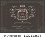 the golden age   textured... | Shutterstock .eps vector #1122122636