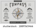 font compass. craft retro... | Shutterstock .eps vector #1889565466
