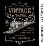 font vintage travel. craft... | Shutterstock .eps vector #1917484880