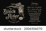 Font Black Rider. Craft Retro...