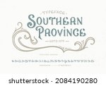  font southern province. craft... | Shutterstock .eps vector #2084190280