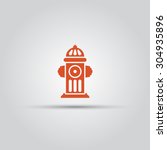 Red fire hydrant isolated vector colored icon