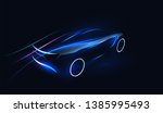 abstract futuristic neon... | Shutterstock .eps vector #1385995493