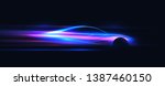 side view neon glowing sport... | Shutterstock .eps vector #1387460150