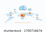 international delivery or world ... | Shutterstock .eps vector #1700718676